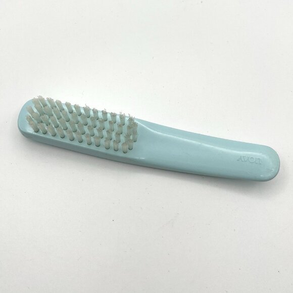 Vintage 80s Avon Fancy Feet Double Action Foot Nylon Brush MM15 Blue Pedicure - Picture 1 of 4